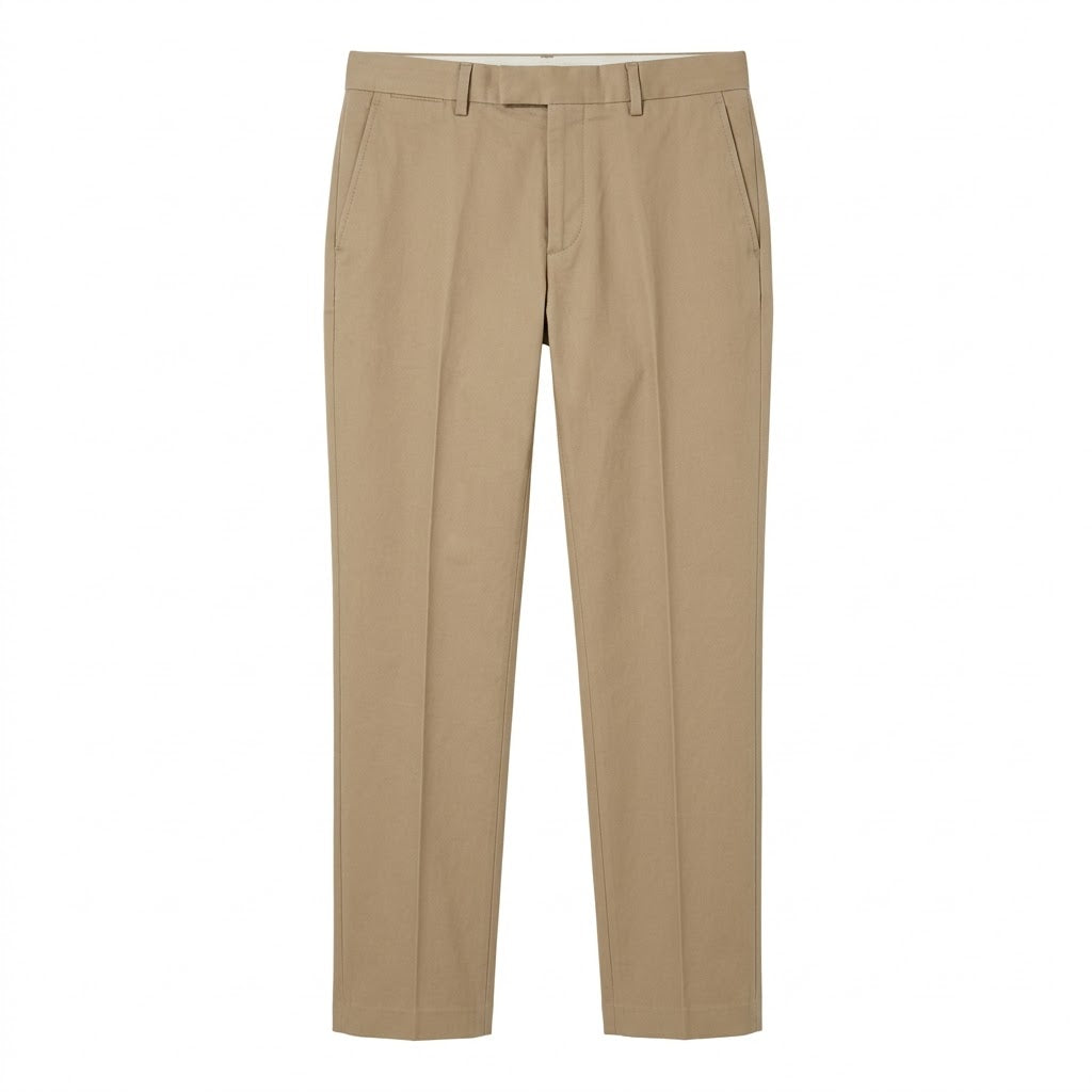 Tailored Beige Cotton Trousers