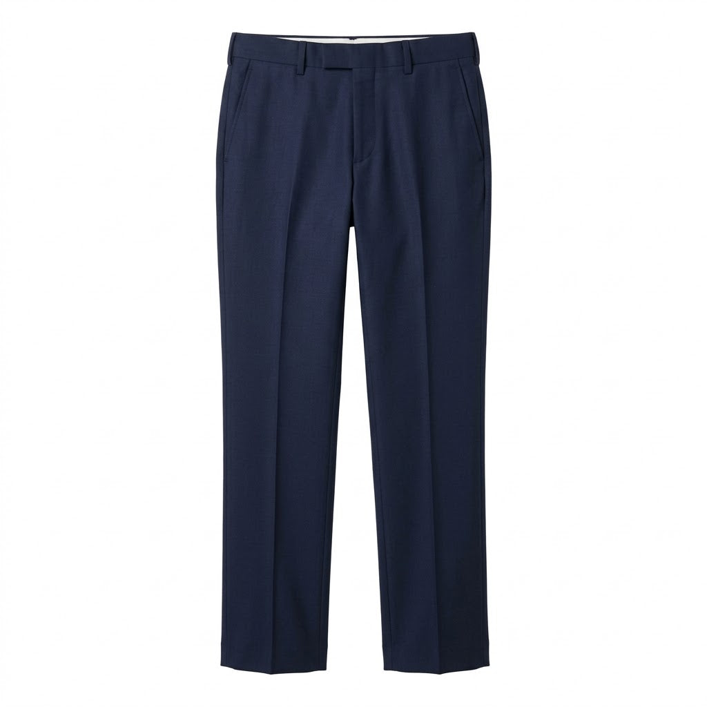 Tailored Navy Wool Trousers