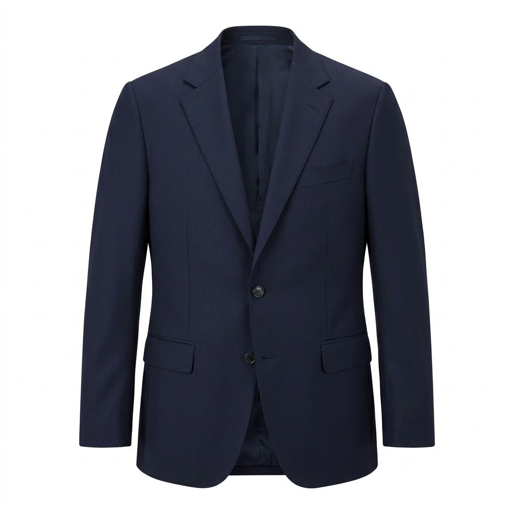 Navy Blue Super 120s Wool Blazer