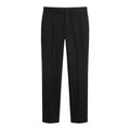 Tailored Black Stretch Cotton Trousers